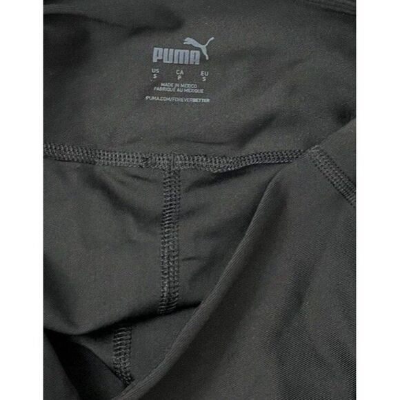 Puma Bike Tights Womens Small Black Micro Tape Yoga Gym Training Activewear NWT - Picture 3 of 4